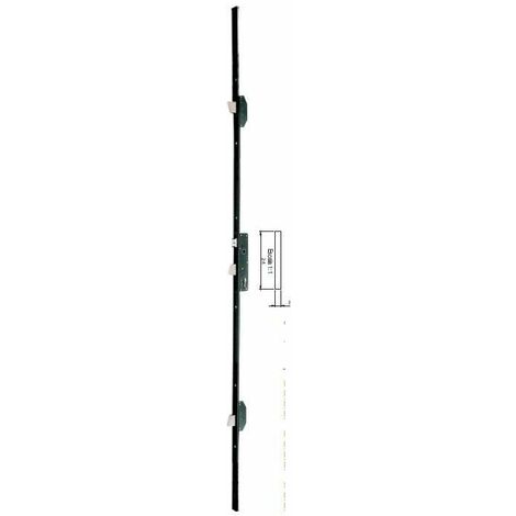 ISEO CERRADURA 785110 25 85 3 PUNTOS FRENTE I 24 NEGRO PICAPORTE/PALANCA