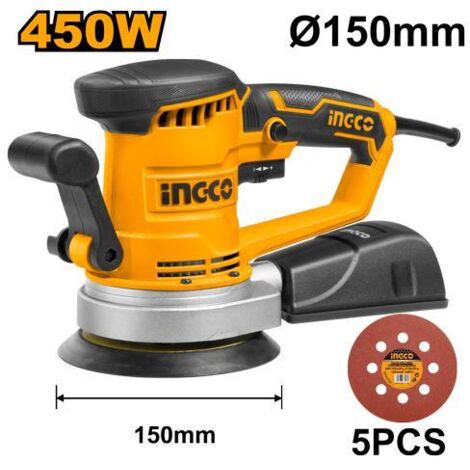 INGCO LIJADORA ROTORBITAL 150MM 450W.RS4508
