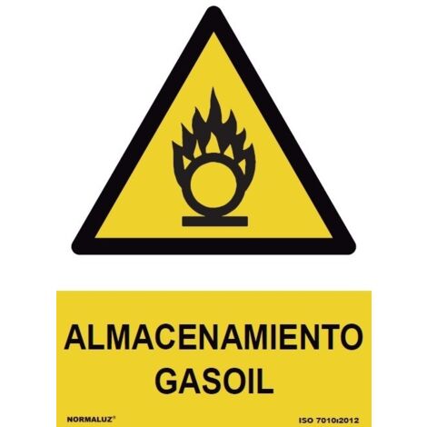 CARTEL PVC 21 30 ALMACENAMIENTO GASOIL