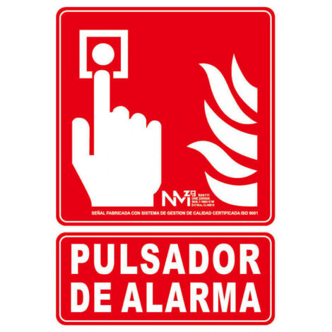 CARTEL PVC 210300 mm.PULSADOR ALARMA