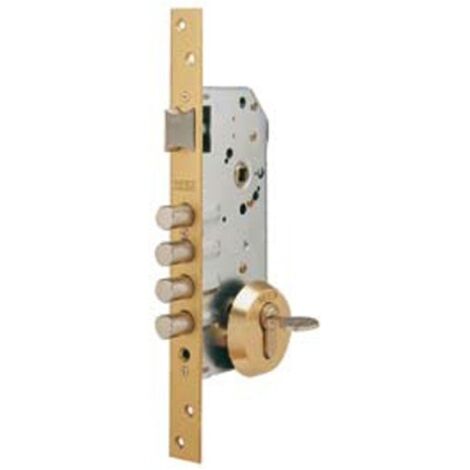 TESA CERRADURA R100B T60 60 85 EMBUTIR MADERA PICAPORTE/4 BULONES HL.