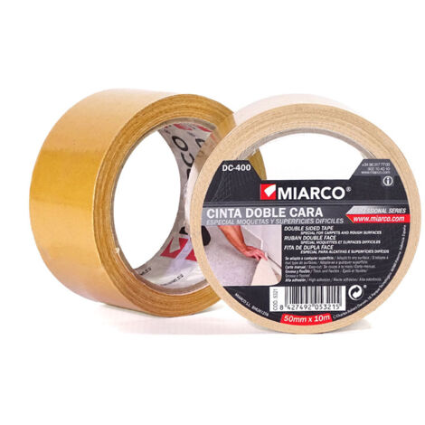 MIARCO cinta adhesiva moqueta 50mmx10mt industrial rollo 10 m