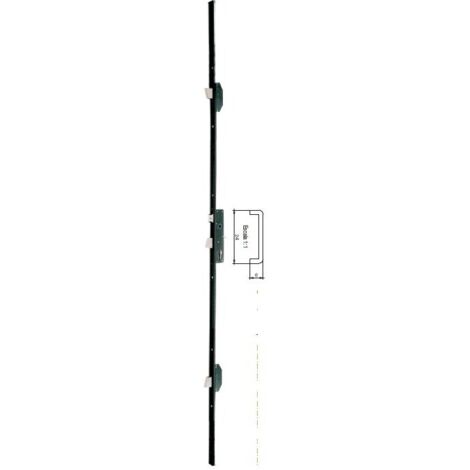 ISEO CERRADURA 785100 30 85 3 PUNTOS FRENTE U 24 NEGRO PICAPORTE/PALANCA(SIN BOMBILLO)