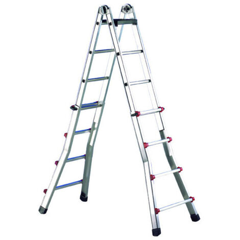SVELT ESCALERA EXTENSIBLE ALUMINIO+ALUMINIO  8+ 8 4.10 H@ E131 HASTA 150KG.