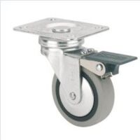 RUEDA .50 GIRATORIA PLATAFORMA GOMA GRIS FRENO 22K