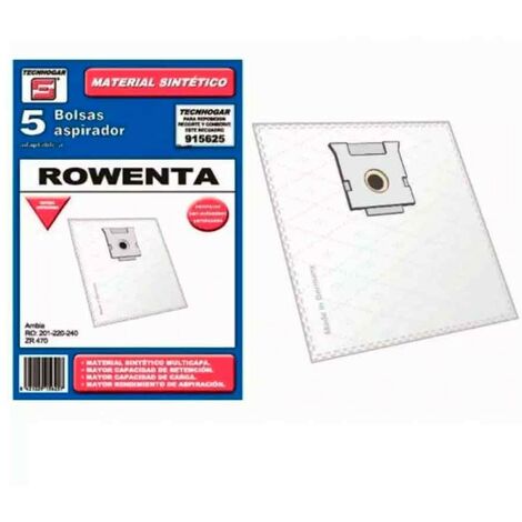 Sac 5 Sacs Synthétiques Aspirateur Rowenta Zr470 Ambia 5 Unités 915625
