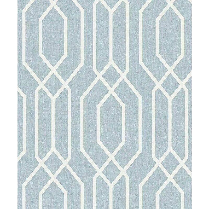 Arthouse Geometric Teal Blue White Diamond Geo Wallpaper 908209