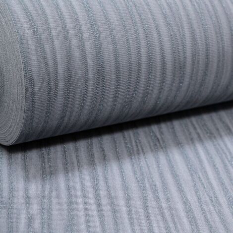 Grey Charcoal Striped Wallpaper Plain Shimmer Textured Non-Woven Vinyl 339563