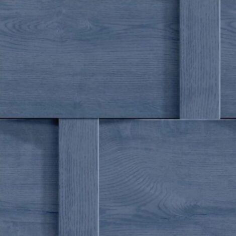 Blue 3D Panel Wallpaper Harrow Wood Weave Effect Smooth Finish Paste The Paper