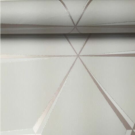 Belgravia Rose Gold Geometric Metallic Glitter Luxury Wallpaper 9741 (1/4)