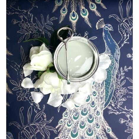 Rasch Portfolio Peacock Feathers Bird Feature Navy Blue Metallic Gold Wallpaper