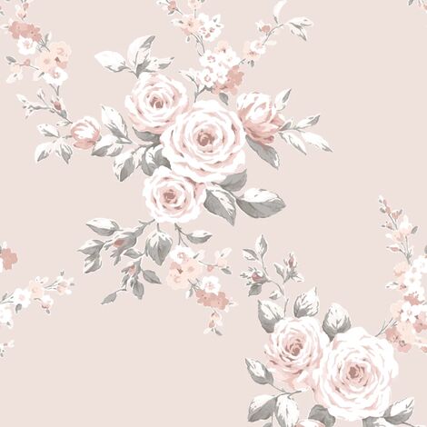 Fresco Pink Pandora Drama Floral Wallpaper