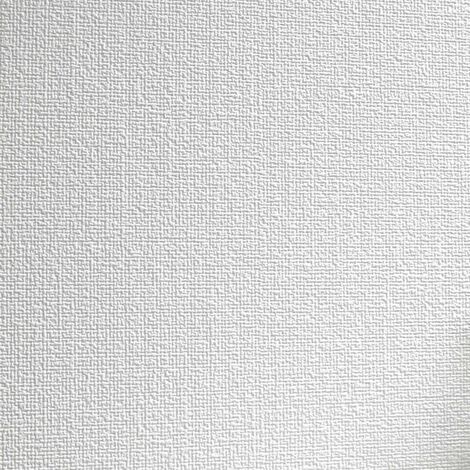 Anaglypta Textured Milford Plain White Paintable Vinyl Wallpaper Luxury 44674