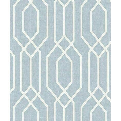 Arthouse Geometric Teal Blue White Diamond Geo Wallpaper 908209