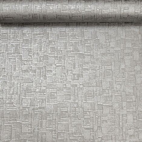 Arthouse Basalt Texture Gunmental Grey Silver Metallic Foil Textured Wallpaper