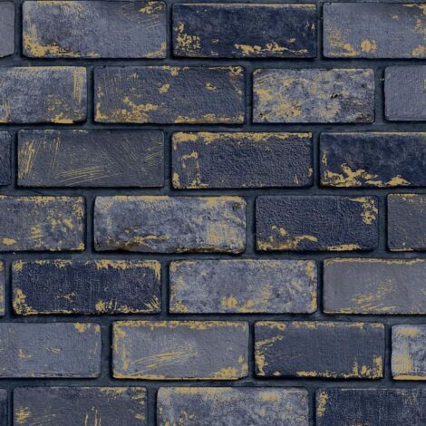 Arthouse Metallic Navy Blue Gold Wallpaper Henna Damask Shimmer Oriental Feature