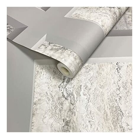 Muriva Eterna Marble Panel Taupe Wallpaper 186502 - Wooden Panel Granite Stone (1/4)