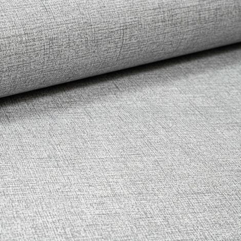 Sophie Laurence Plain Linen Effect Texture Silver Grey Heavyweight ...