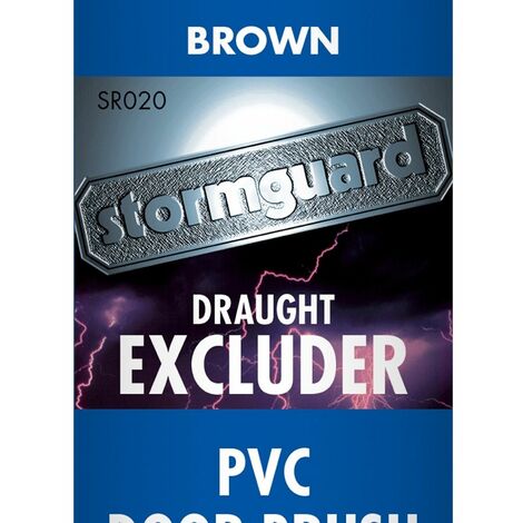 Stormguard Draught Excluder PVC Bottom Door / Garage Brush Seal Brown 914mm (1/3)