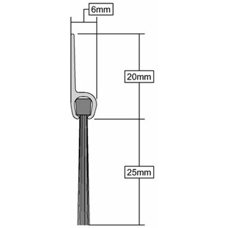 Stormguard Draught Excluder PVC Bottom Door / Garage Brush Seal White 914mm
