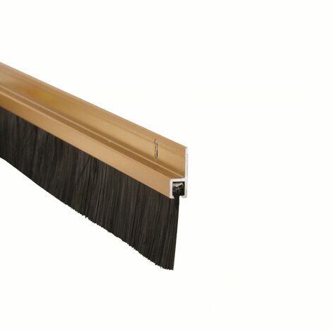 Stormguard Draught Excluder Metal Door / Garage Brush Seal Gold Effect 914mm (1/3)
