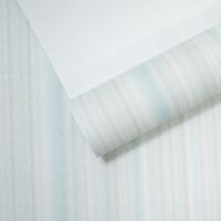 Blue White Stripe Wallpaper Beige Textured Glitter Shimmer Effect Non-Woven