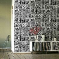 Marvel Comic Strip Wallpaper Black White Hulk Captain America Spiderman Muriva