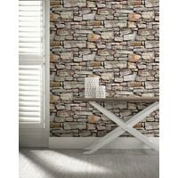 Arthouse Wallpaper Cornish Stone Photographic Effect Realistic 3D ...