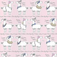 Belgravia Llama Rama Cartoon Blush Pink Childrens Bedroom Nursery Wallpaper 9731