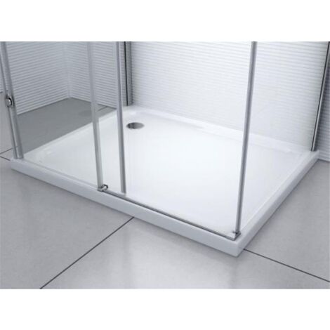 Glaszentrum Hagen - 120x90x195 cm - cabine de douche relevable - cabine de douche - 8mm - verre ESG avec receveur de douche + siphon