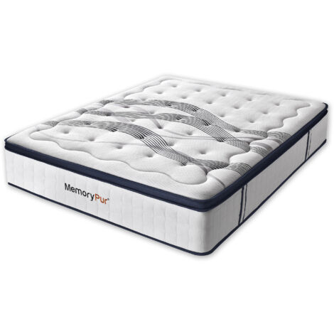 Matelas ressorts 180 x 200 cm – Accueil moelleux – Épaisseur 33 cm – 928 ressorts ensachés – Anti-acariens et anti-bactériens