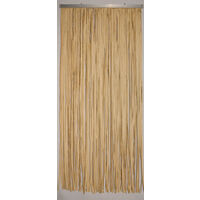 Rideau de porte à lanières en papier tressé 90 x 200 cm – Couleur beige – Prêt à poser – Anti-insectes pour intérieur et extérieur – Confortex