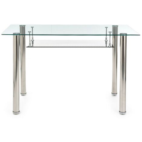 Scrivania in vetro temprato trasparente x x
