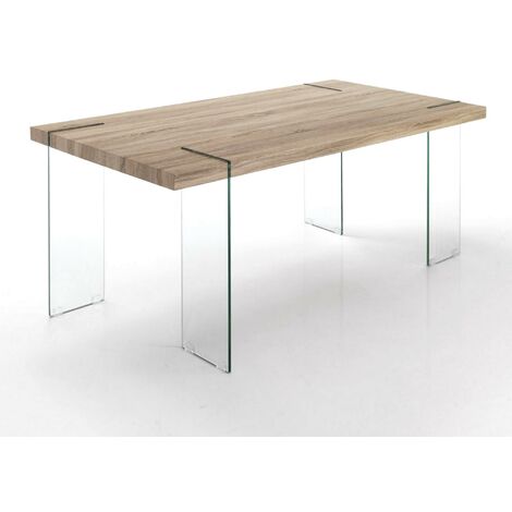 Tavolo effetto legno finitura rovere cm. H.75 x P.90 x L.180