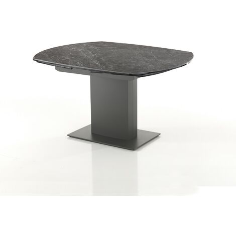 Tavolo allungabile in ceramica nero cm. H.77 x P.90 x L.120/180