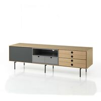 Madia porta TV effetto legno finitura rovere cm. L.170 P.40 H.51