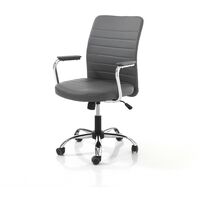 Poltrona da ufficio in pelle sintetica grigia cm H.92/102xL.56xP.66