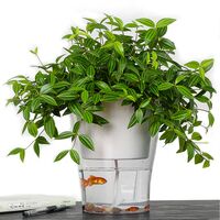 Vaso Autoinnaffiante Plastia Berberis 30 Cm – Fioriera Con Indicatore Livello Acqua, Per Balcone E Interno, Colore Grigio/verde