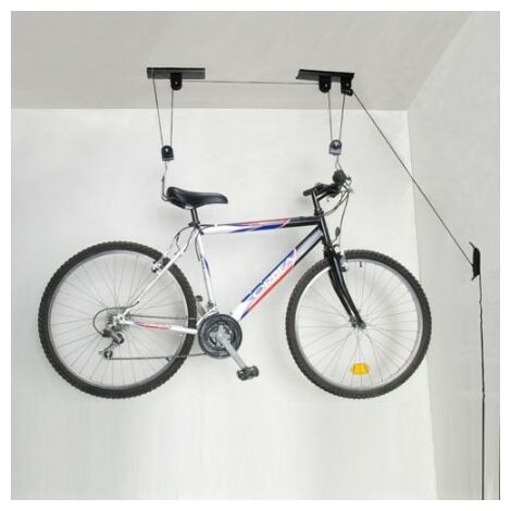 Support vélo plafond - 20 kg - Élévateur à poulie - Rangement vélo