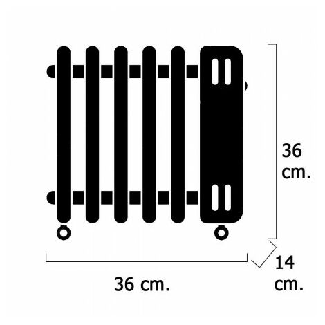 Radiateur à Huile à 7 ailerons 700W Radia Radiateur Bain d'huile