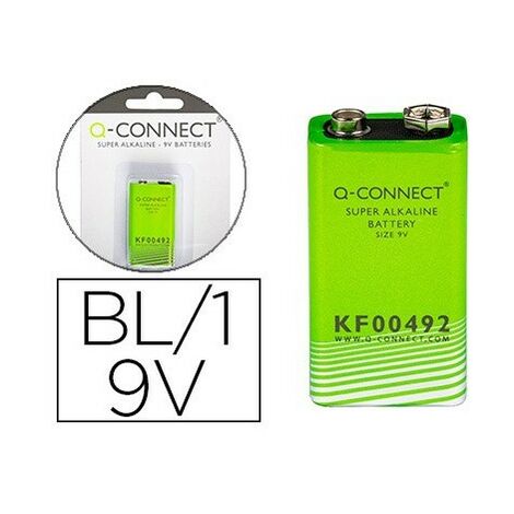 Oficinayempresa.com  PILA Q-CONNECT ALCALINA 9V BLISTER CON 1 UNIDAD