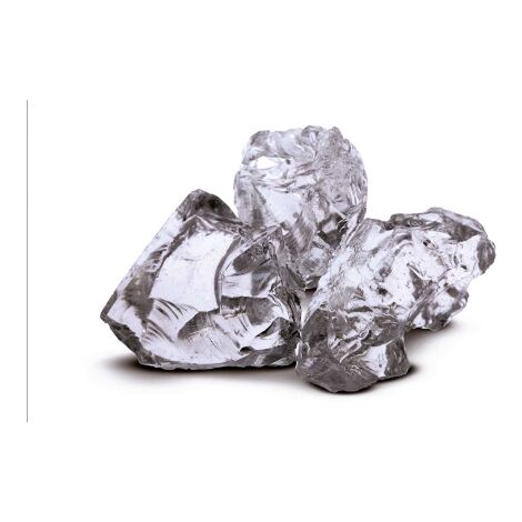 Granulati di Vetro Grigio decorazione Giardino Vasi pietre 1-3 cm sacchi da 5 kg effetto cristallo