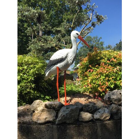 Statua di una cicogna per decorazione d'interni, giardino, spazi