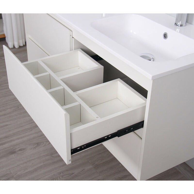 Mueble Lavabo + Lavabo 120 cm MONTADO - Roble Claro VERONA – Entorno Baño