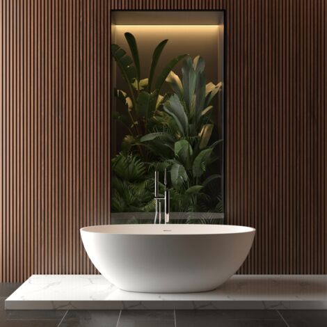 Bañera moderna Solid Surface MALMO exenta 165 cm