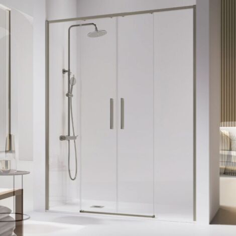 Frontal de ducha 2 Fijos + 2 Puertas Correderas 140-142.6 cm DELTA 2 Gun metal (1/5)