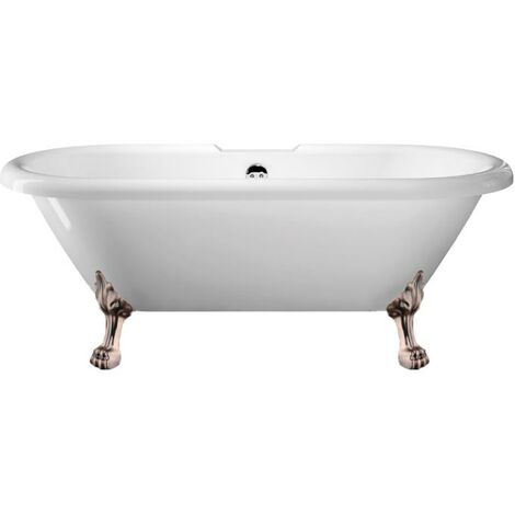 Bañera con patas CHELSEA  154 cm patas LEÓN COBRE ENVEJECIDO