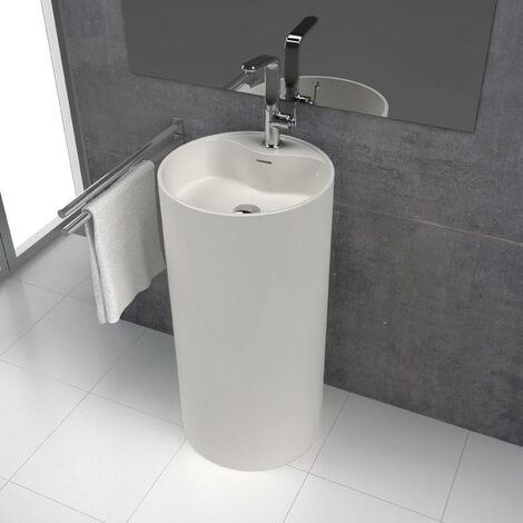 Lavabo de esquina en Solid Surface TWG70 - blanco mate - 50 x 50 x 28 cm