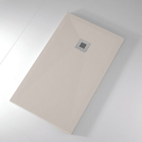 Plato de ducha pizarra ONDA crema 90x190 cm rejilla acero inox. (1/5)