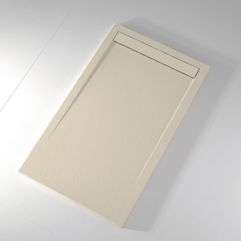 Plato de ducha pizarra CLEVER crema  80x140 cm rejilla color